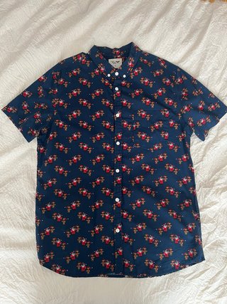 Camisa H&M Estampada Manga Corta Talla L