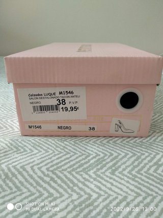 Tacones U negros talla 38