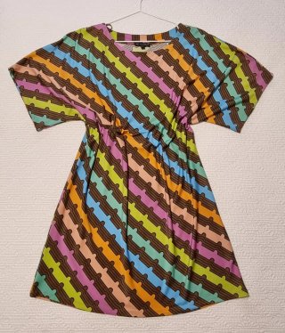 Vestido estampado, punto de seda, talla L