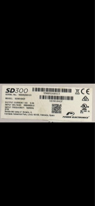 Variador Power Electronics SD300 SD301042F 4kW