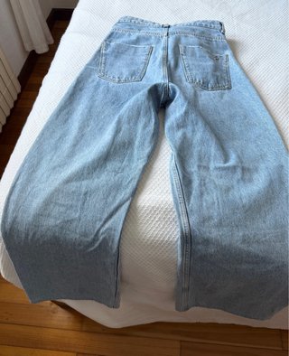 Pantalón Jean Wide Leg Azul Zara Talla 34