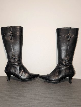 Botas Altas de Piel Negras