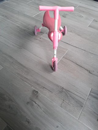 Triciclo Plegable Rosa Sin Pedales