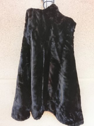 Chaleco de pelo mujer negro
