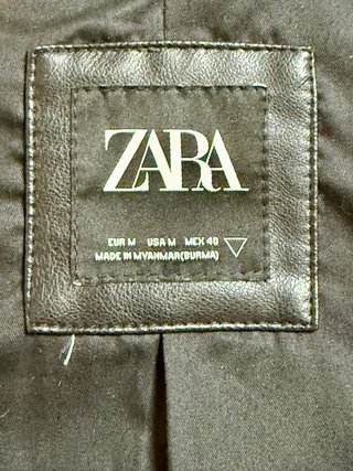 Chaqueta Biker Zara Man Negra Talla M
