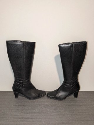 Botas Altas de Piel Negras