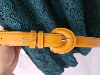 Vestido Encaje Verde + 2 Cinturones Sfera