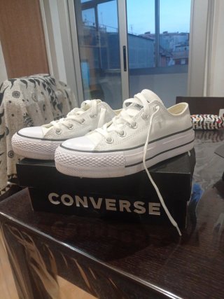 Converse All Star Plataforma Blancas