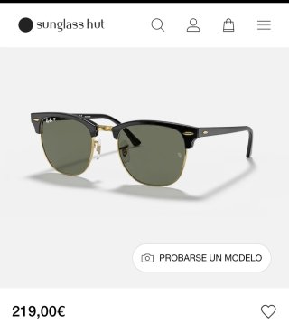 Gafas Ray-Ban Clubmaster Negro y Dorado