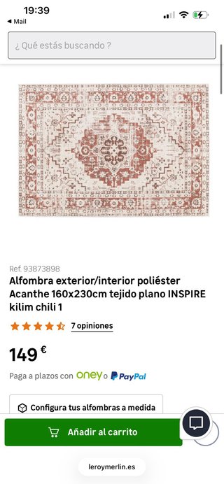 Alfombra 160x230 cm Leroy Merlin