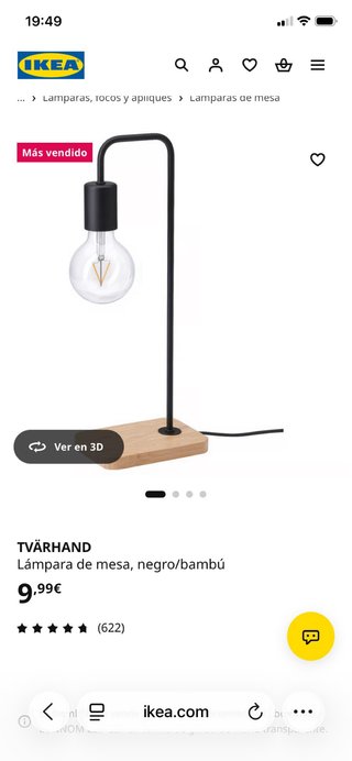 Lámpara de mesa estilo nórdico