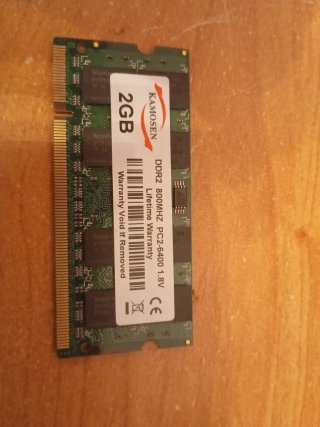 Memoria RAM 2GB DDR2 800MHz PC2-6400 para portátil