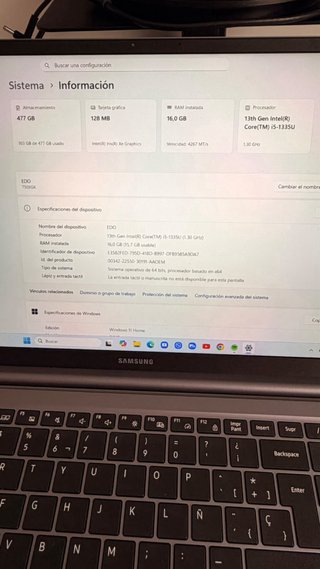 Ordenador Portátil Samsung i5 SSD Gris/Plata