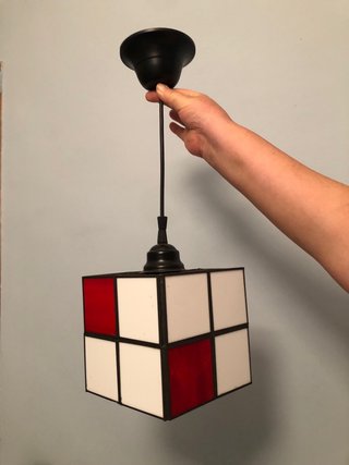 Lámpara Colgante Tiffany Cubo