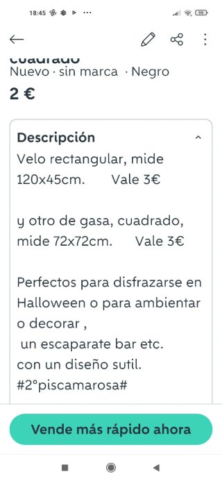 Velos Negros para Disfraz en Halloween