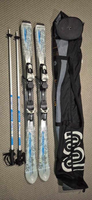 Esquís Blizzard 140 cm + Bastones,funda y fijación