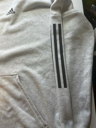 Sudadera Adidas con Capucha y Cremallera Gris XL