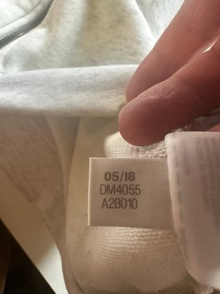 Sudadera Adidas con Capucha y Cremallera Gris XL