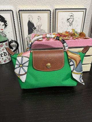 Bolso Longchamp Le Pliage pequeño verde