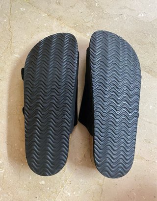 Sandalias de ante H&M negras Talla 40