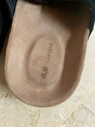 Sandalias de ante H&M negras Talla 40