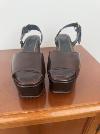Sandalias plataforma Maje marrones