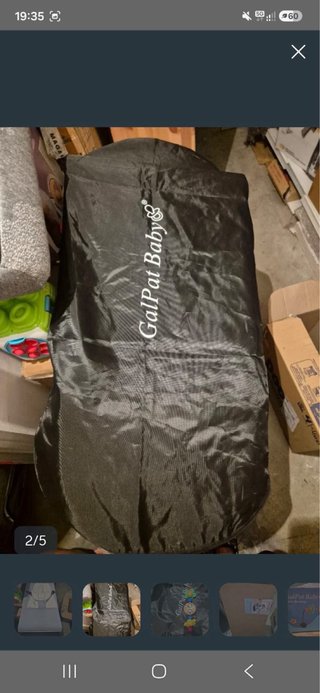 Hamaca BabyBjörn gris y azul Funda trasporte
