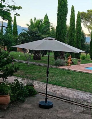 Sombrilla Grande de Jardín con Base