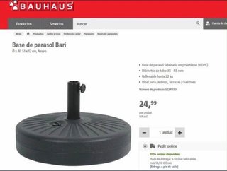 Sombrilla Grande de Jardín con Base