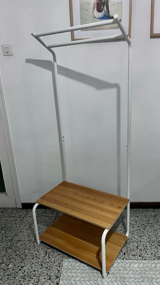 Zapatero y Perchero de Madera y Metal