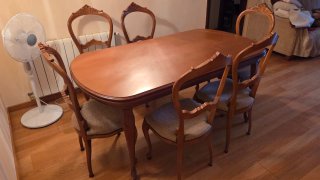 5 Sillas de Comedor Clásica de Madera