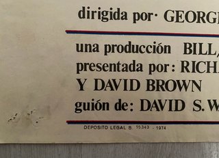 Cartel Original Cine EL GOLPE (1974) Paul Newman