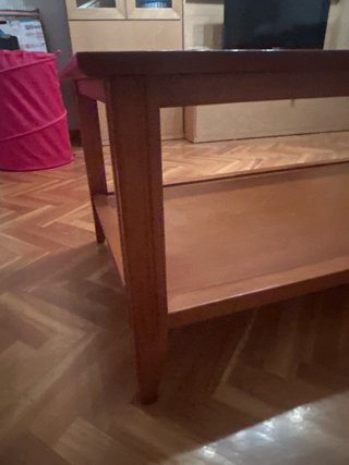 Mesa de centro madera y cristal