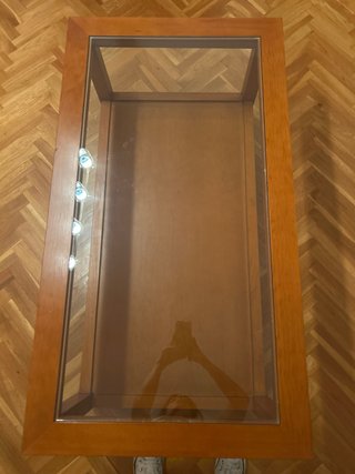 Mesa de centro madera y cristal