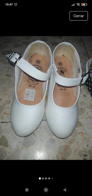 Tacones Flamenca Blancos Talla 22