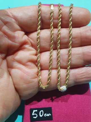 Cordón 60cm. Oro 18kl Grueso 2.70mm.