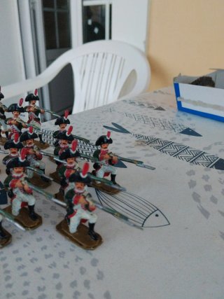 Set de 12 Soldados de Plomo Antiguos