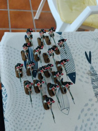 Set de 12 Soldados de Plomo Antiguos