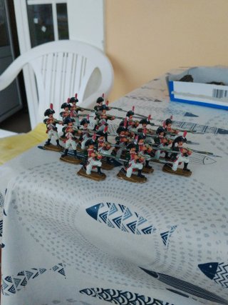 Set de 12 Soldados de Plomo Antiguos