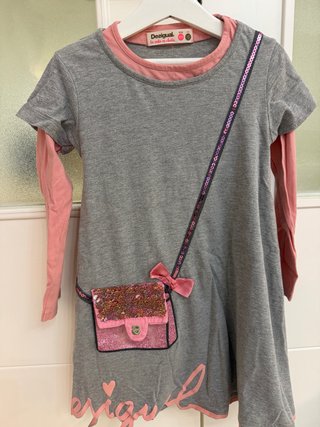 Vestido Desigual Niña con Bolsito talle 5/6