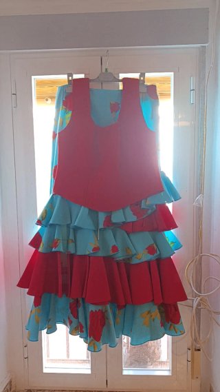 Traje de flamenca volantes