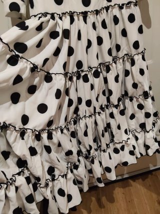 Vestido Flamenco Lunares Manga Larga