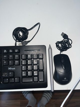 Set de Teclado, Ratón y Lápiz