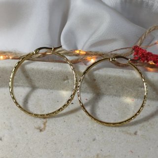 Pendientes de Aro Labrados 3.5cm