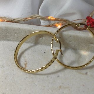 Pendientes de Aro Labrados 3.5cm