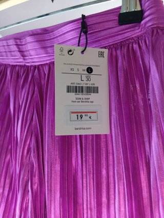 Falda rosa brillante Bershka