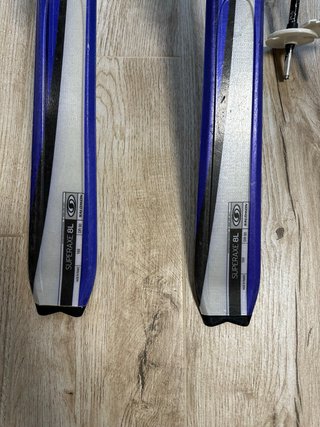 Esquís Salomon Superaxe 8L + fijaciones + bastones