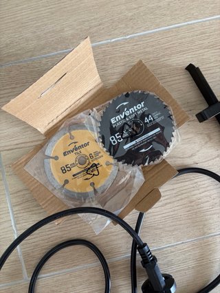 Mini sierra circular Enventor 85mm con guia laser