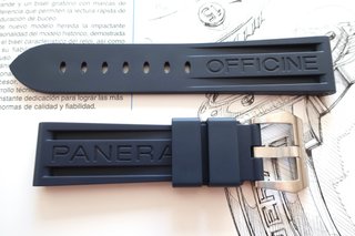 Correa caucho para Panerai 22mm Azul Navy