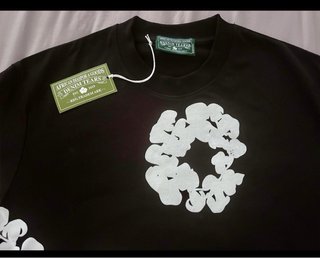 Camiseta Denim Tears Negra Flores Talla S